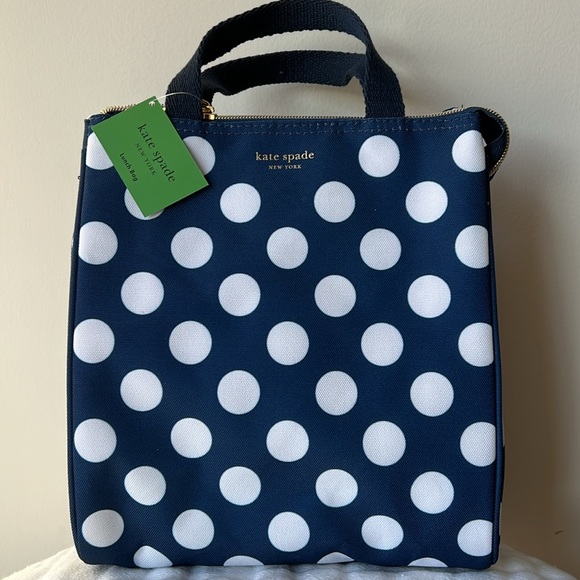 kate spade Bags Nwt Kate Spade New York Lunch Bag Navy Jumbo Dot Poshmark